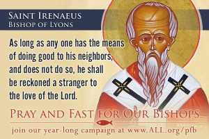 Saint Irenaeus, Bishop of Lyons #Catholic As long as any one has the ...