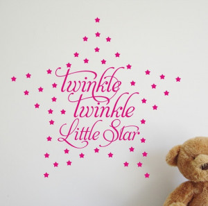 Twinkle Little Star VINYL WALL ART QUOTE STICKER WA262X £10.99