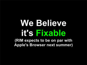 Post image for RIM Says BlackBerry Browser To Be On Par With iPhone By ...
