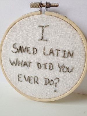 quote embroidery hoop art. movie quote wall art. Wes Anderson movie ...