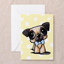 Little Darlin Pug Greeting Card for