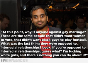 Aziz Ansari on Gay Marriage