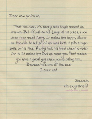 Ex girlfriend writing letter to How to
