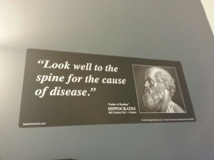 Hippocrates Quotes Spine Look well to the spine for the