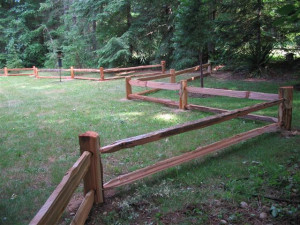 Sunrise Lumber and cedar split rail fence