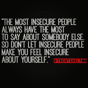 Insecure people~