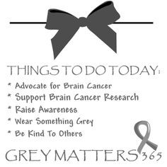 Are you going to do something to fight brain cancer today? Follow us ...