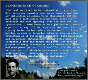 George Orwell on patriotism and nationalism