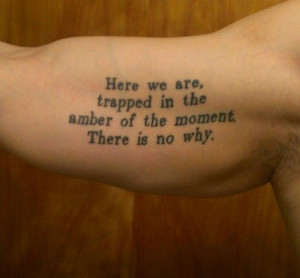 ... think this is a quote from Kurt Vonnegut's Slaughterhouse Five