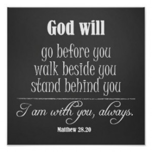 Inspirational God Quote; Go, Walk and Stand Poster