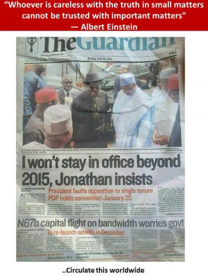 Re: Great Quotes By President Goodluck Jonathan. by Clefcentfelix ( m ...