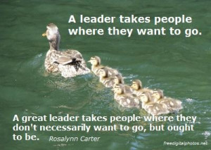 The true meaning of leadership . . .