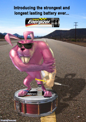 Funny Energizer Bunny on Anabolic Steroids