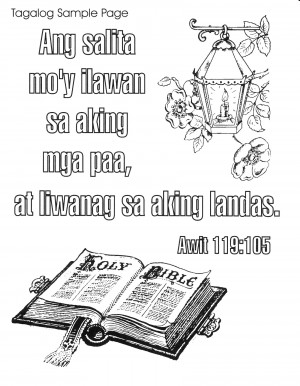 Tagalog bible verse coloring book