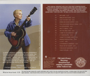 Melissa Etheridge, Greatest Hits - The Road Less Traveled, USA, Promo ...