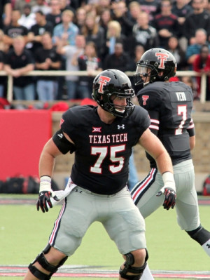 Sep 13, 2014; Lubbock, TX, USA; Texas Tech Red Raiders offensive ...