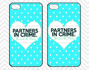 BFF Case / Partners in Crime PERSONALIZED iPhone 4 Case Best Friends ...