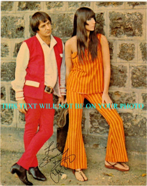 Sonny Bono And Cher Autographed Photo Signed 6x9 picture
