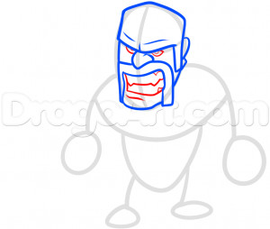 How to Draw a Barbarian From Clash of Clans