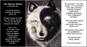 is teaching his grandson about life. “A fight is going on inside me ...