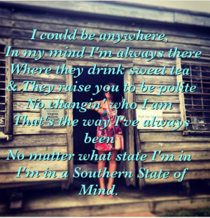 Southern state of mind Darius Rucker lyrics quote from great song