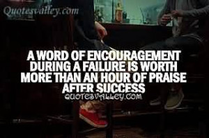 Word Of Encouragement During A Failure