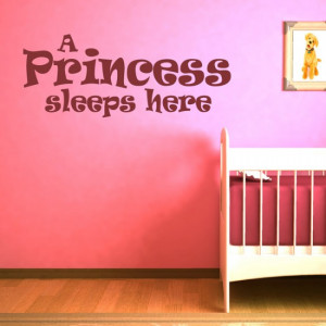 Home / A Princess Sleeps Here Sticker Quote Wall Art