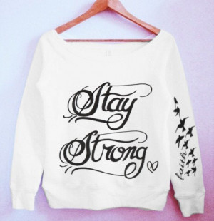 Demi Lovato Stay Strong Tattoo Sweater by CrewWear on Etsy