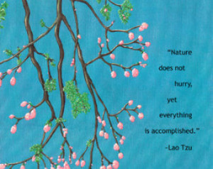 Tree / Nature Does Not Hurry / Thoughtful Quotes / Plaque Wall Art ...