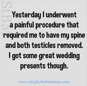 Yesterday i underwent a painful procedure that required me