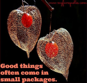 Good things often come in small packages