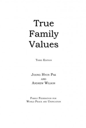 True family values / family pledge