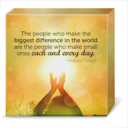 inspirational quote canvas art volunteers