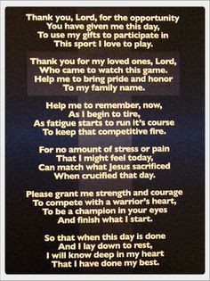 The Athlete's Prayer 2 http://yfrog.com/5crhrdj
