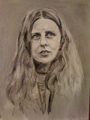 Portrait illustration of Bernadette Devlin by Megan Lawlor