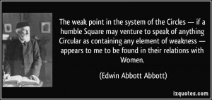 The weak point in the system of the Circles — if a humble Square may ...