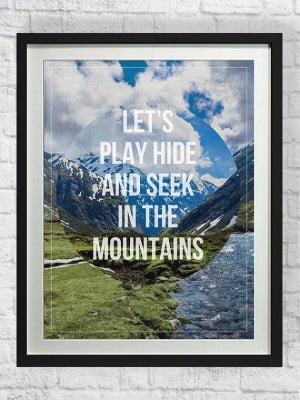 Hiking Quote Typography Art Poster, Mountains Printable, Digital ...