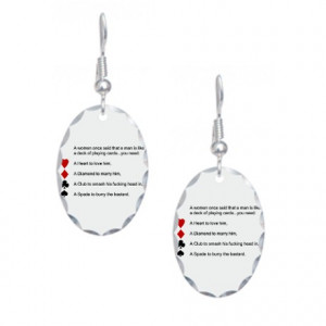 Black Gifts > Black Jewelry > Funny women quotes Earring Oval Charm