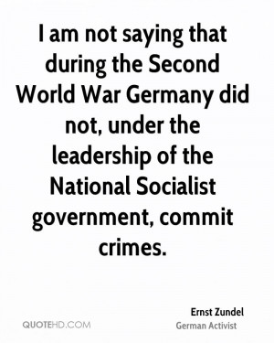 that during the Second World War Germany did not, under the leadership ...