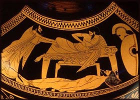 This scene from the Iliad where Priam goes to ransom Hector's body ...