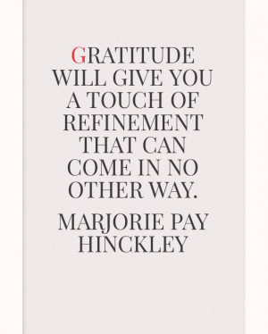 Marjorie Pay Hinckley on #gratitude