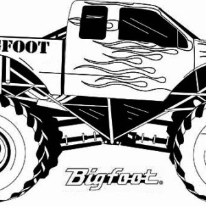 Bigfoot Coloring Page – Monster Truck Pages Picture