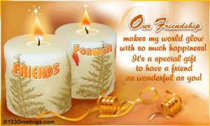 warm, friendship gift ecard for your loved one.