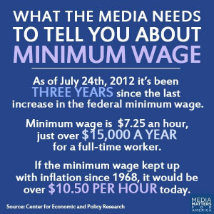 Raise the minimum wage to a living wage!