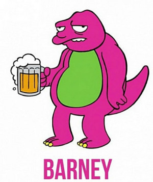 Funny Pictures Of Barney The Dinosaur Barney the drunken dinosaur