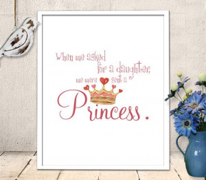 ... Art Printable - Baby Girl Princess Quote - wall art quote - INSTANT