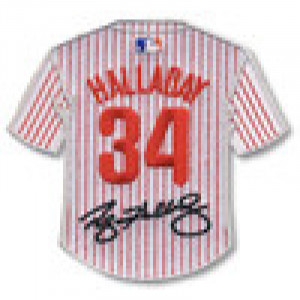 Roy Halladay jersey patch with signature