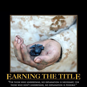 Earning the title US Marine (USMC)