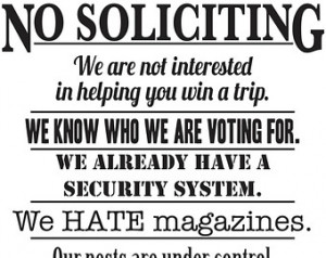 Funny No Soliciting Girl Scout Cook ies Matte Craft Vinyl Decal 12x24 ...