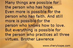 quote on hope by brother lawrence